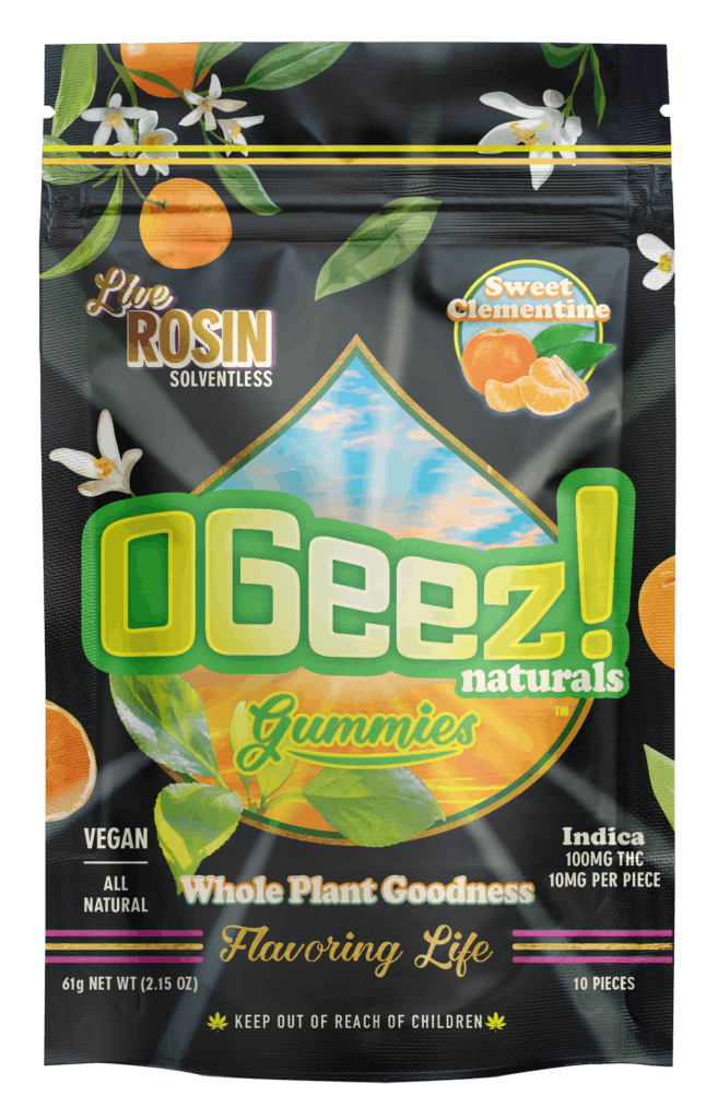 OGeez Sweet Clementine Vegan Live Rosin Gummies