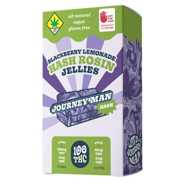 J-HR-100BBLJ - Journeyman Hash Blackberry Lemonade Jellies (100mg THC)