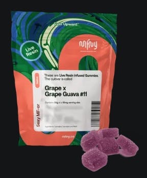 MFNY Live Resin Gummies | 10 count (10mg) | Grape x Grape Guava #11