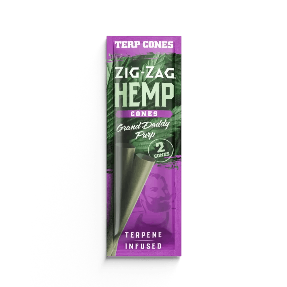 Zig Zag Hemp Cones | Granddaddy Purp | Terp Enhanced Cones