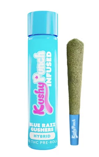 Kushy Punch Kushy Punch | Blue Razz Gushers | 1g Infusef Preroll | Hybrid