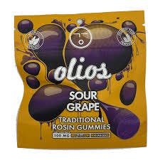 OLIO | Live Rosin Gummies |  Sour Grape | 100 MG (10MG/PC