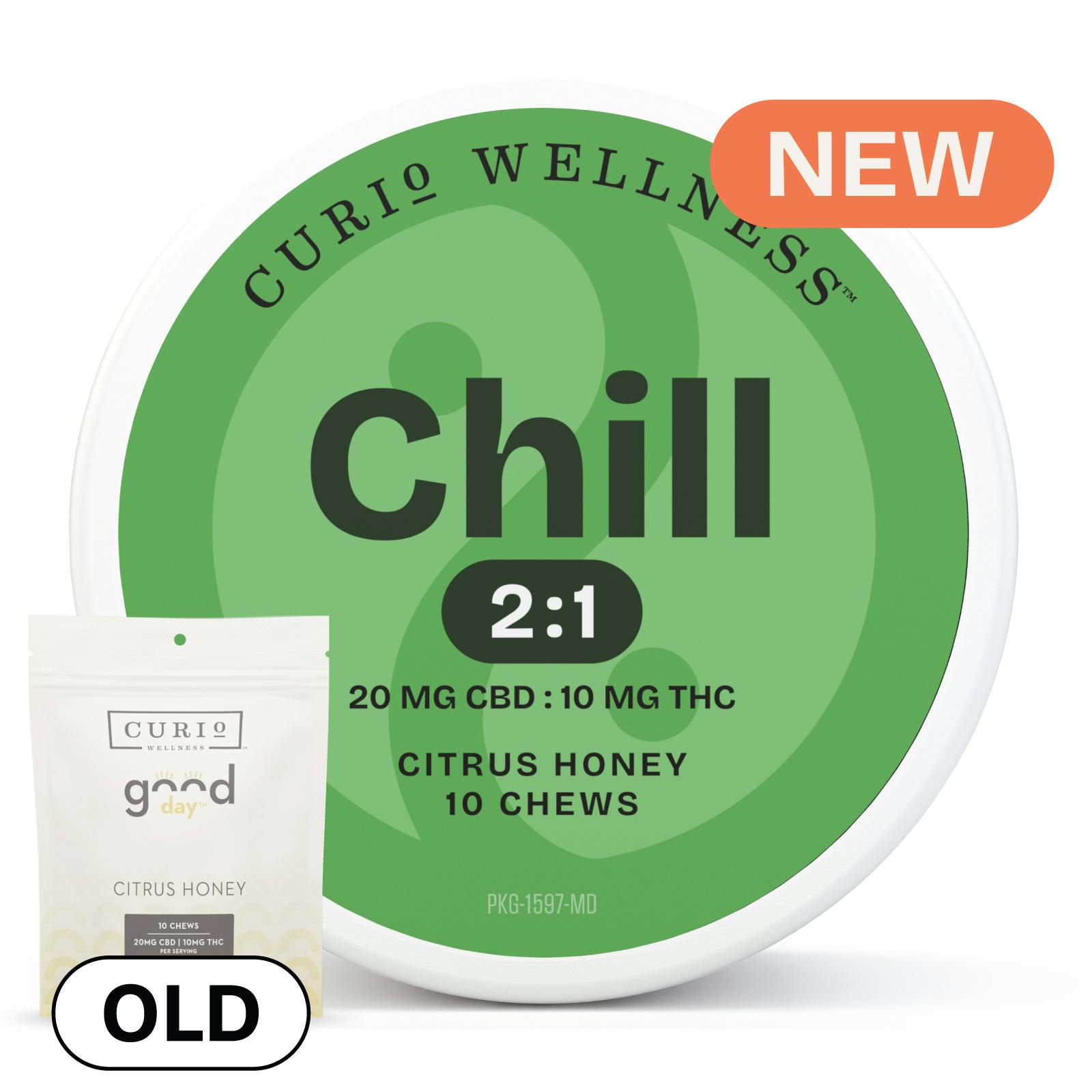 Curio Wellness Curio | Chews | CHILL | Citrus Honey 2:1 | 10 x