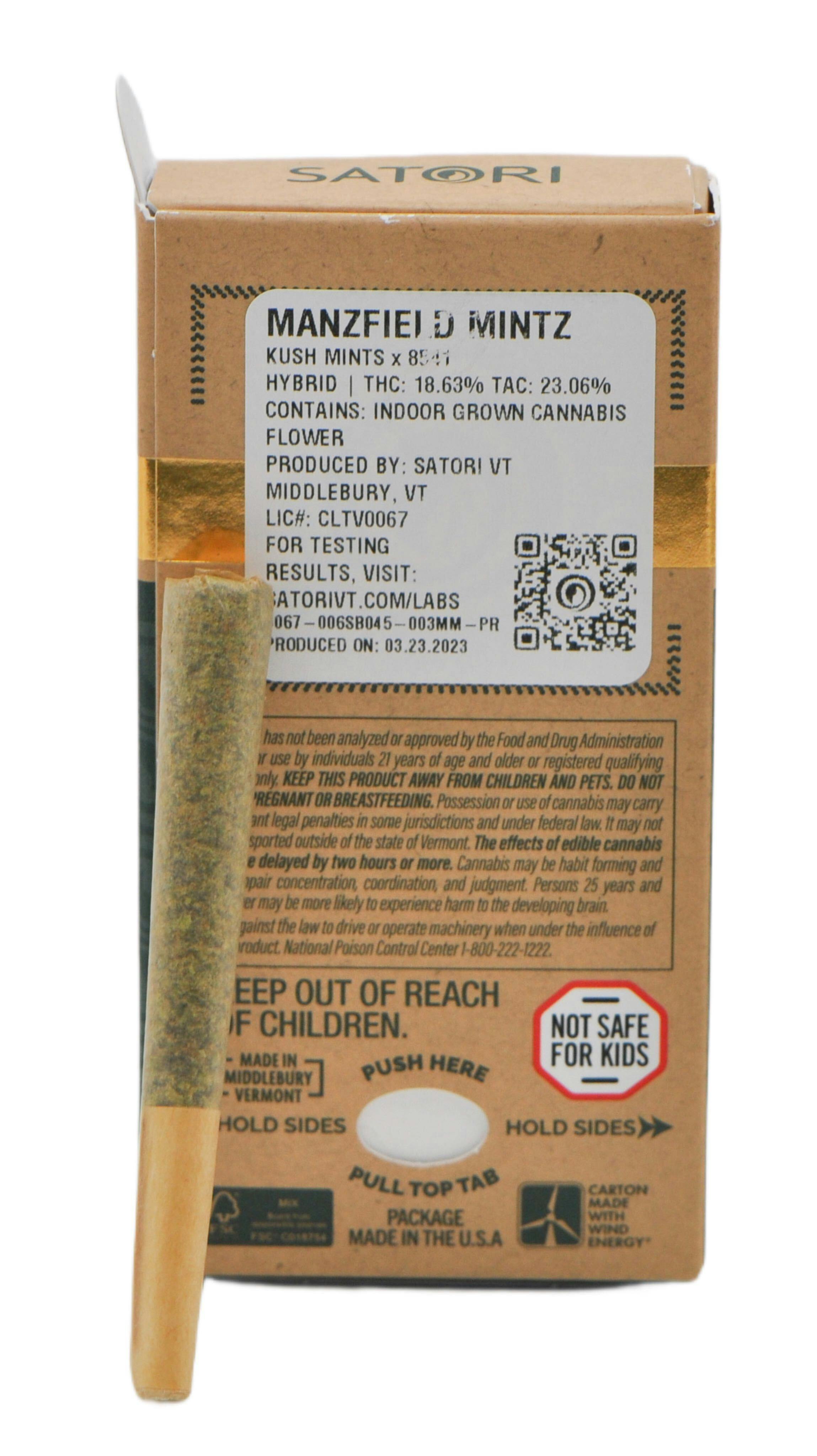 image of Manzfield Mintz | 0.8g 5pk Preroll