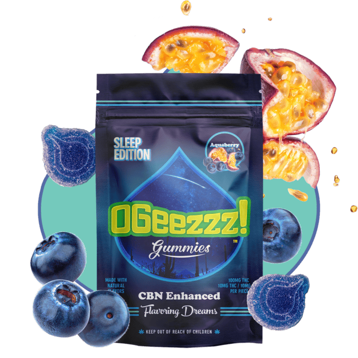 Product HDC OGeez! Gummies - Sleep Aquaberry 2:1 THC:CBN 100mg (10pk)
