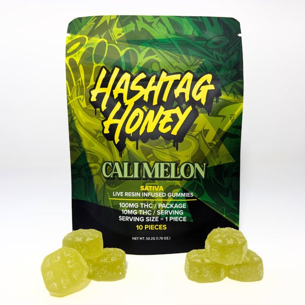 Hashtag Honey - Cali Melon Gummies - 100mg at Silk Road NYC, Jamaica Queens