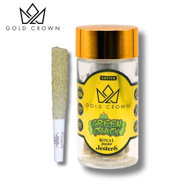 Product: Gold Crown | Tarantula Pre-Roll 5-Pack - 3.5g - Green Crack