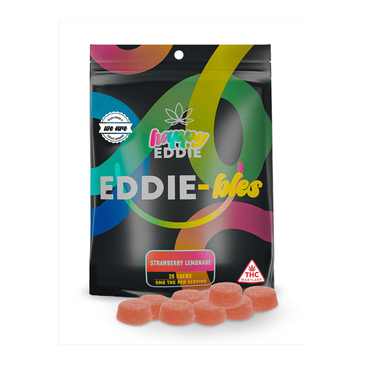 bod.e HAPPY！！ Shop Happy Eddie Strawberry Lemonade Chews 5mg 20pk | 100mg in