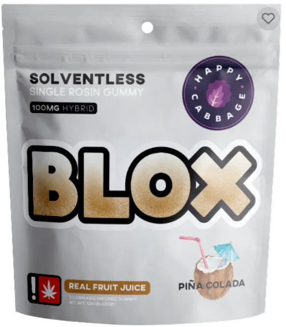 BLOX - Pina Colada - (Hybrid) 100mg THC Single Rosin Gummy