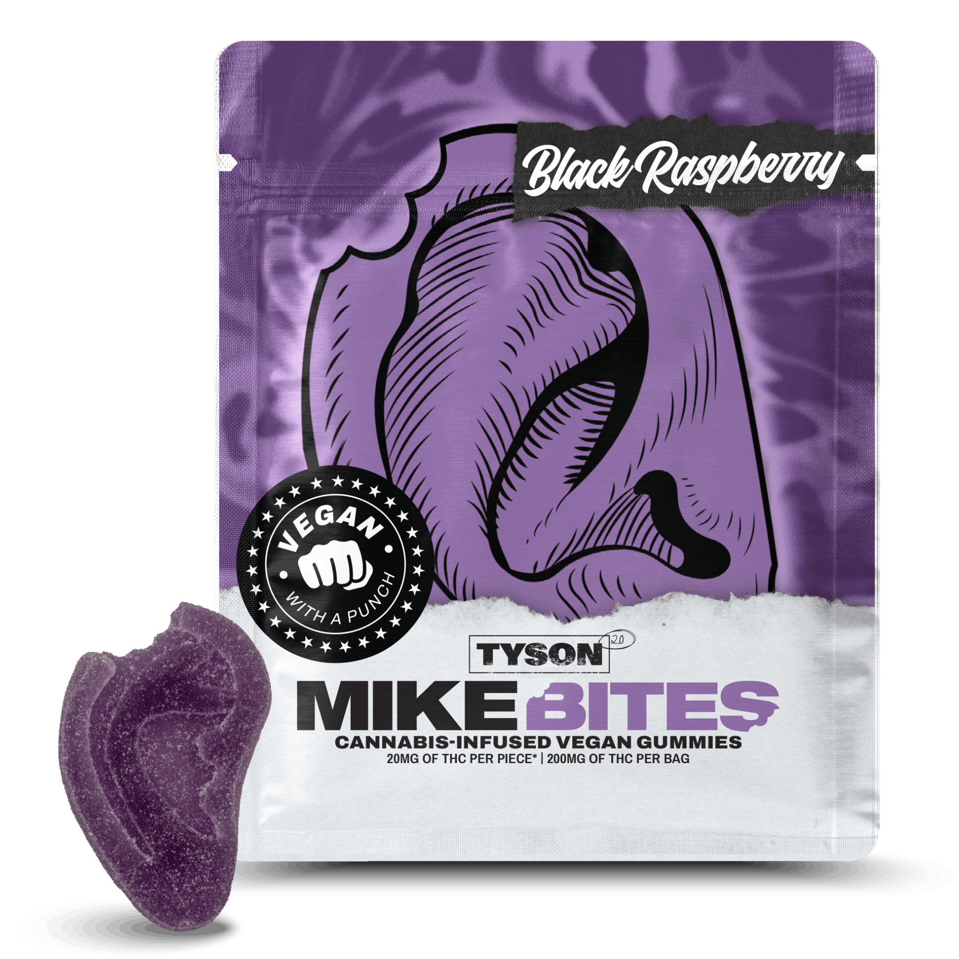 Product: Tyson 2.0 | Black Raspberry | Infused Gummies | 200mg | Hybrid
