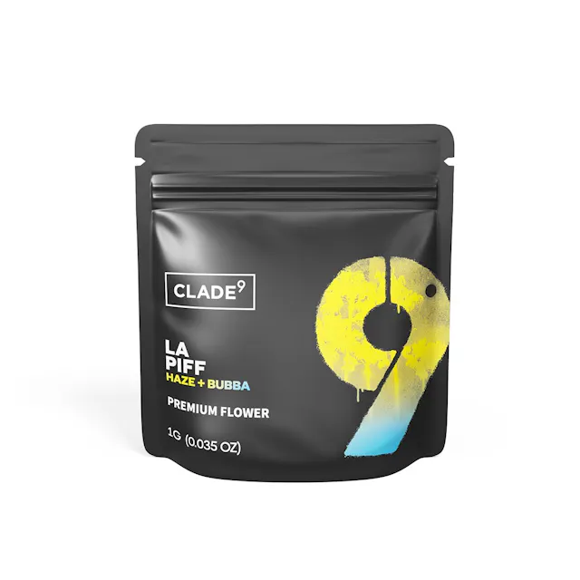 Clade9 Flower LA Piff 1g (sativa, whole flower)