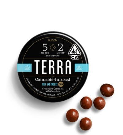Product: 5:2 | Milk and Cookies Bites | 5mg THC x 2mg CBN | 20pk | Terra Bites