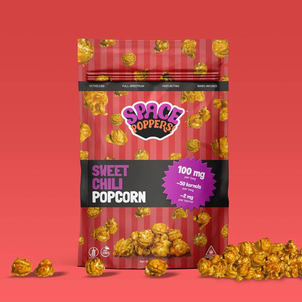 Space Poppers | Sweet Chili | Infused Popcorn - 200mg (1:1)