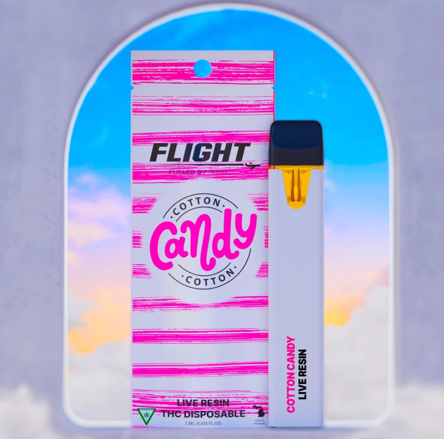 Product: Cotton Candy | Live Resin Disposable | Flight