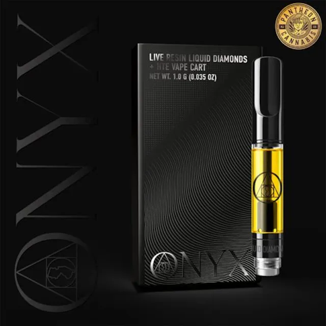 Onyx Live Resin Liquid Diamonds + HTE Cart Caked Up Candy 1g (indica hybrid, cartridges)