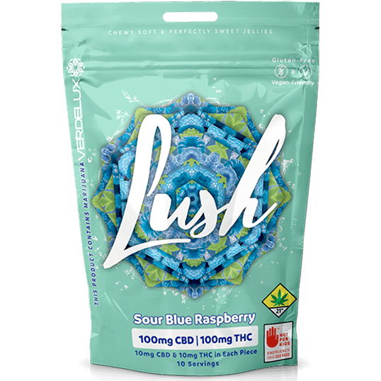 Verdelux LUSH Lush Sour Blue Raspberry 1:1 Soft Jelly Chews