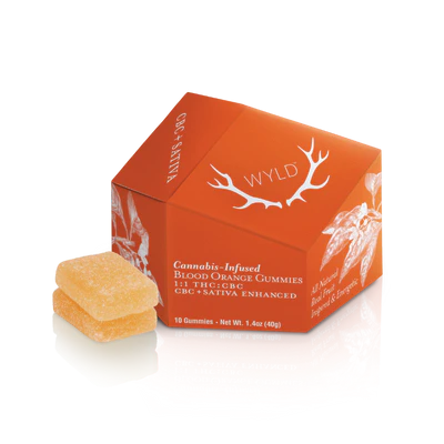 200mg | Blood Orange 1:1 CBC Sativa Enhanced Gummies