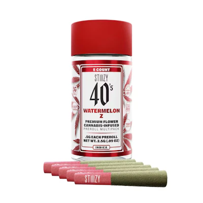 Stiiizy - 5 Pack .5g Infused Prerolls - Watermelon Z