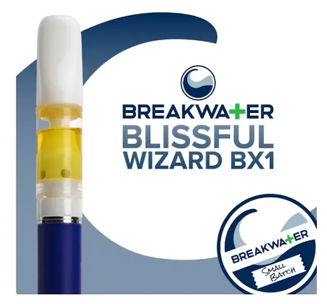 Breakwater Live Hash Rosin Cart Blissful Wizard Bx1 .5g (hybrid, live rosin cartridge)