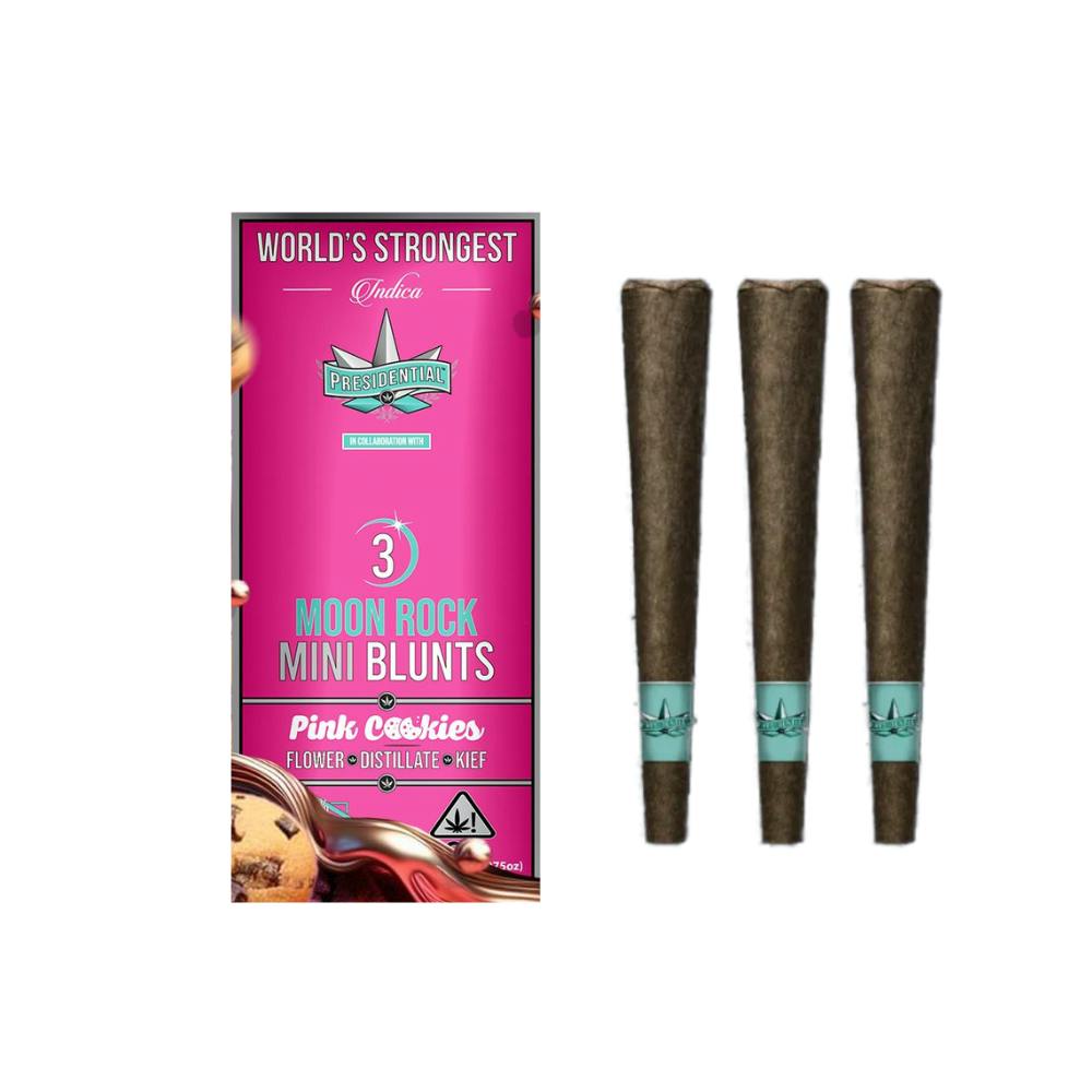 Presidential PRESIDENTIAL | PINK COOKIES | MOONROCK | INFUSED MINI BLUNTS | 3 x 2.1G | INDICA — PRE_ROLLS