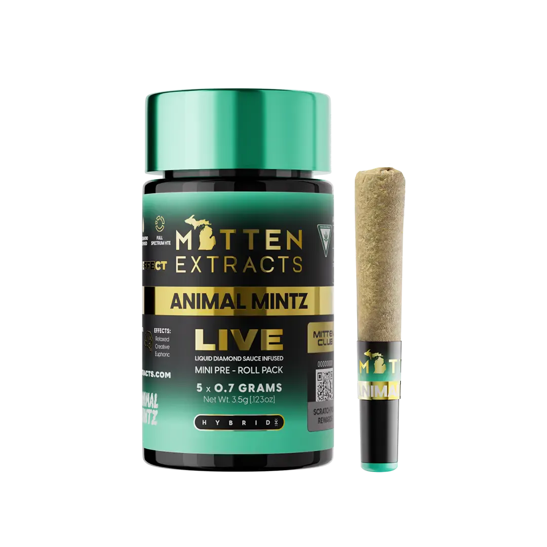 MITTEN EXTRACTS | Live Infused Preroll Pack | Animal Mintz | 3.5g