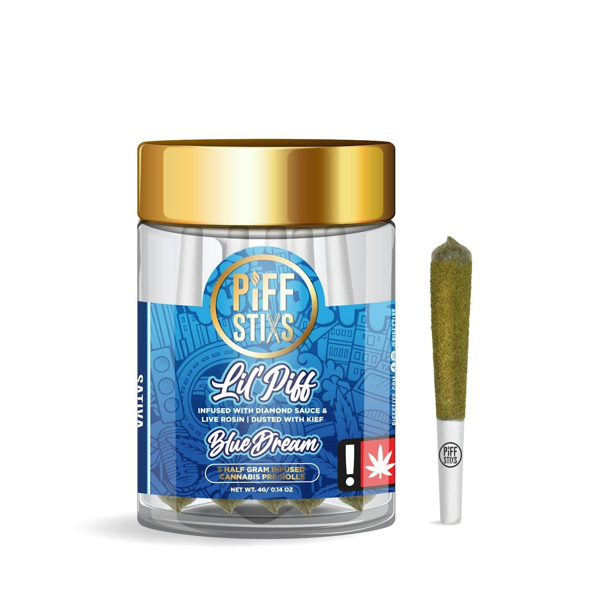 Blue Dream – Lil Piff 5 PACK Joints (Piff Stixs) 4g Pre-rolls
