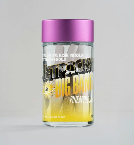 Jetpacks Pineapple Sage infused Pre Rolls 5 Pack