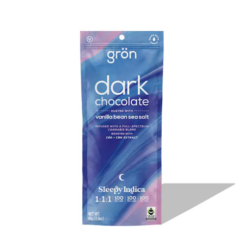 1:1:1 Dark Chocolate w/ Vanilla Bean Sea Salt  CBD/CBN/THC-active