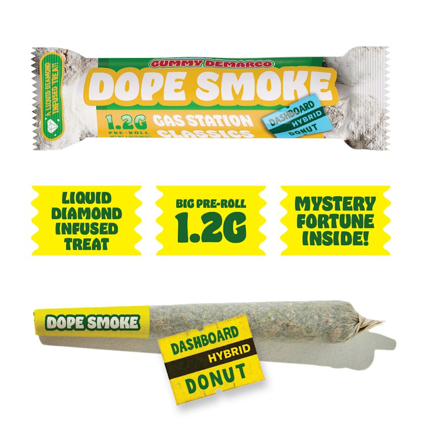 DOPE SMOKE | Dashboard Donut | Liquid Diamond Infused Joint | 1.2G