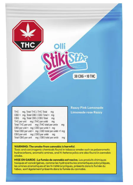 066 - Olli Stikistix - 3:1 Razzy Pink Lemonade CBG/THC - 1pc | The