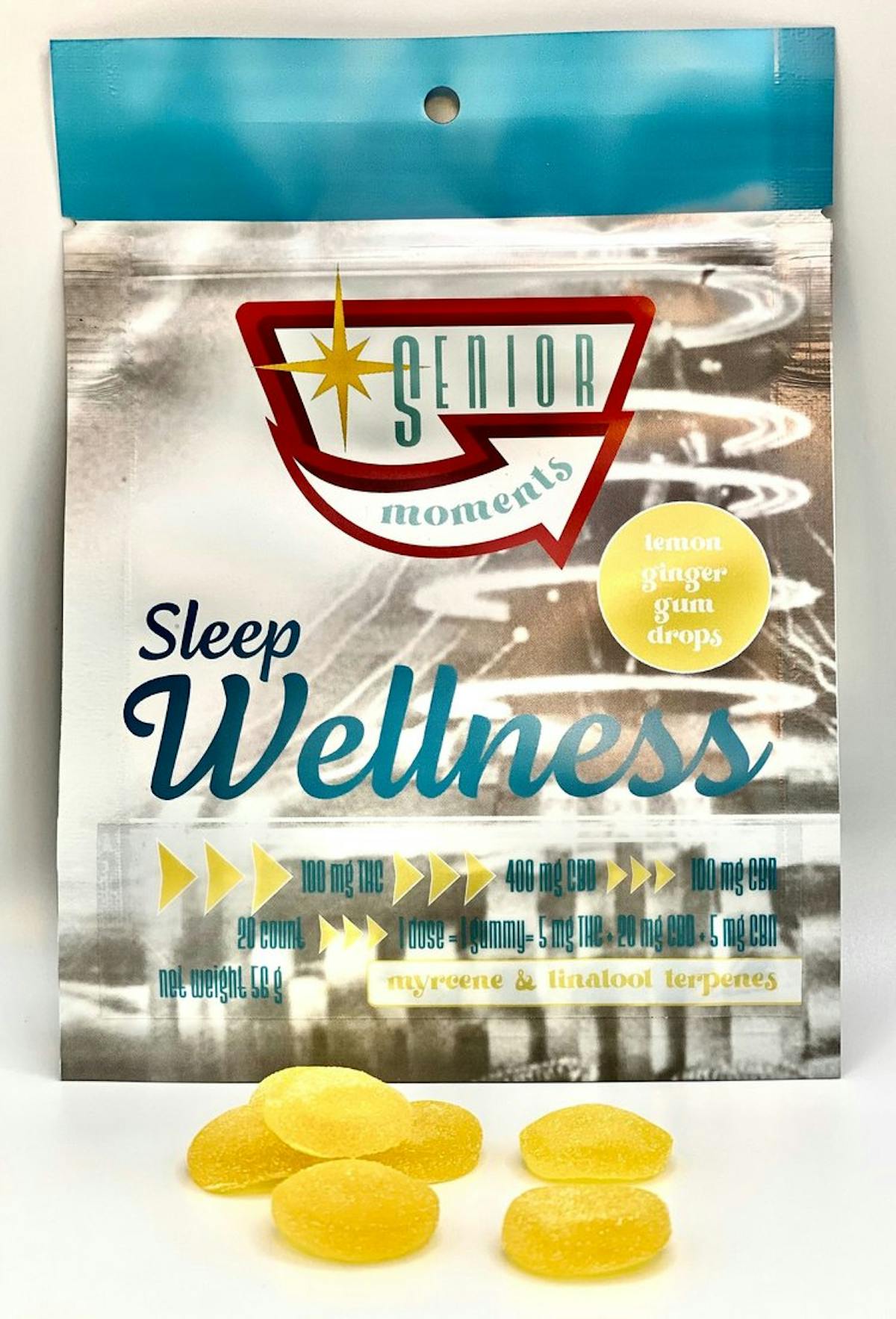 Image of Lemon Ginger “Sleep Wellness” | 100mg (5mg/20ct) Gummies