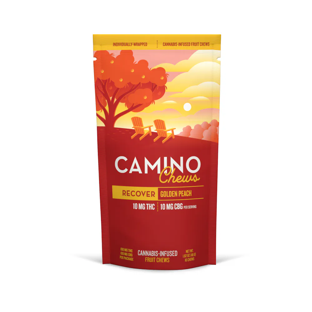Product Camino - Golden Peach - 100mg - 10PK - Recover Chews 1:1 (THC:CBG)