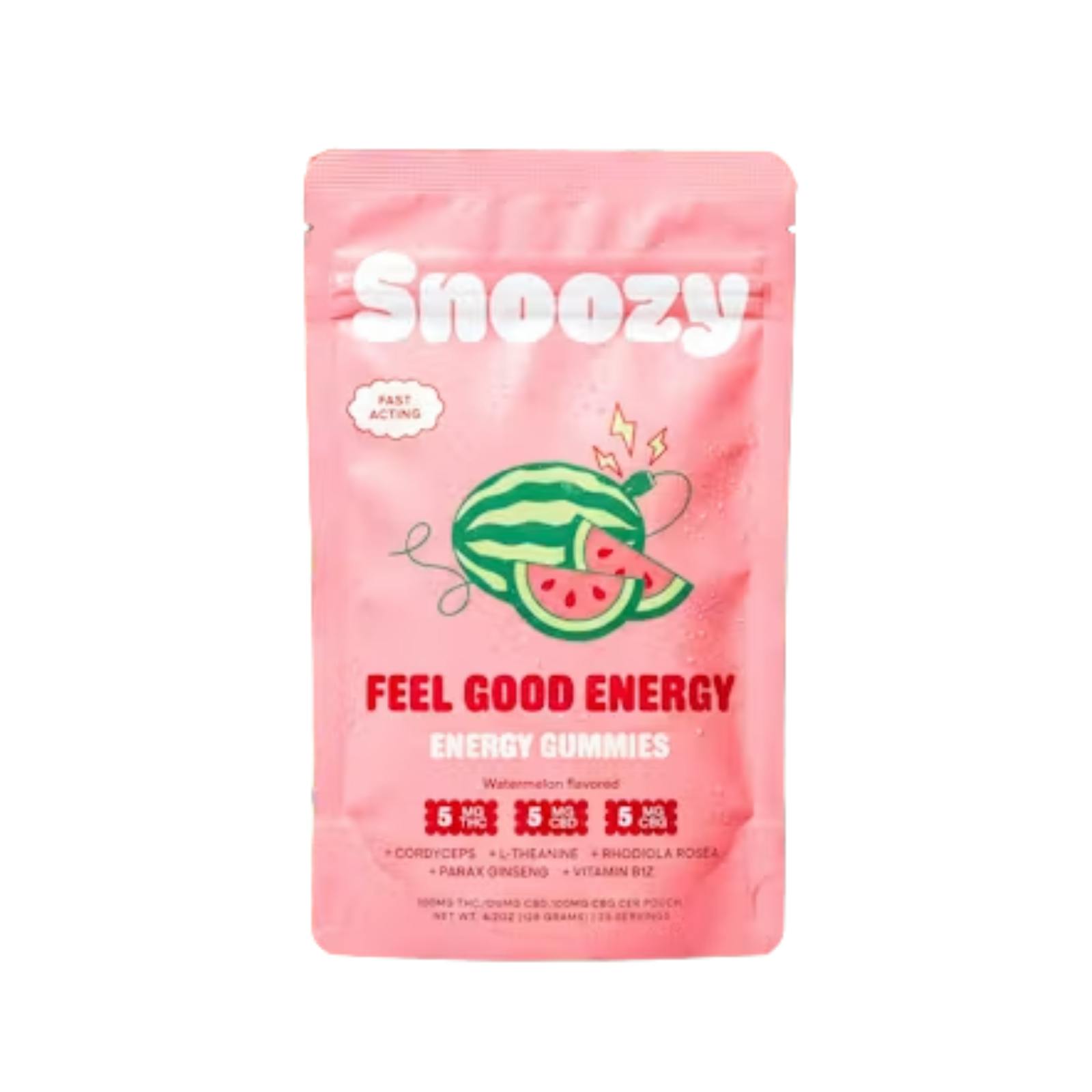 Feel Good Energy - Sour Watermelon THC/CBD/CBG | Energy Gummies [20pk x 5mg]