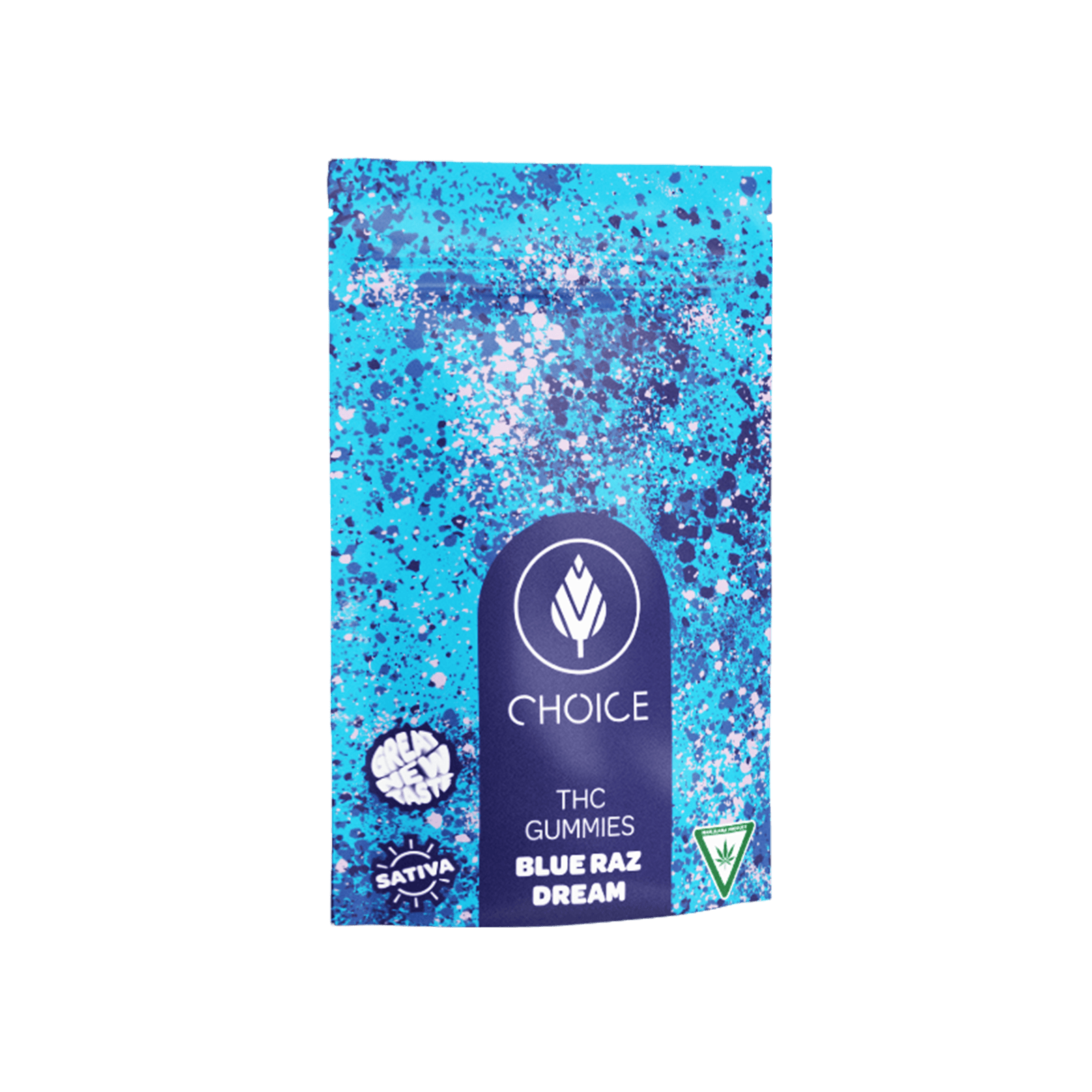 Blue razz dream gummies sativa 100mg thc 10 pack | Skymint Flint