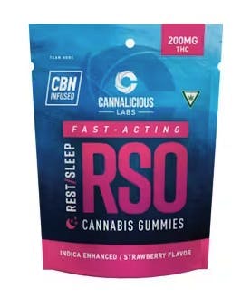 Cannalicious Labs | RSO Gummies - 200mg - Strawberry (Indica)