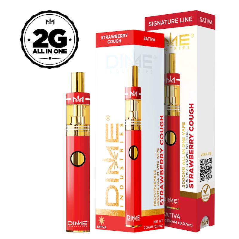 Product Dime - Strawberry Cough Signature Line Disposable Vape (2g)
