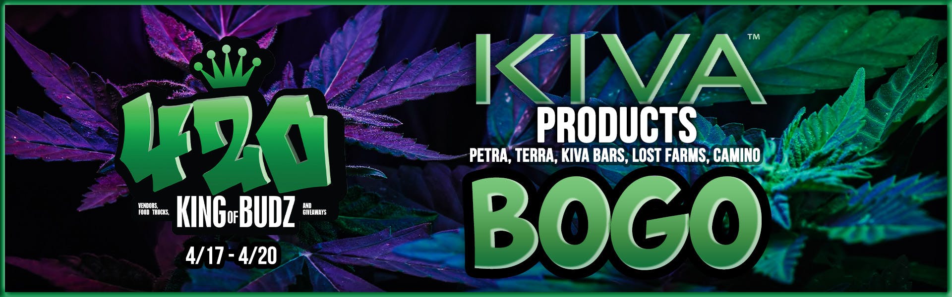 Kiva Bars / Terra / Petra / Lost Farms / Camino BOGO