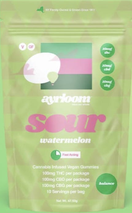 Ayrloom Sour Watermelon 10mg Gummies 10pk