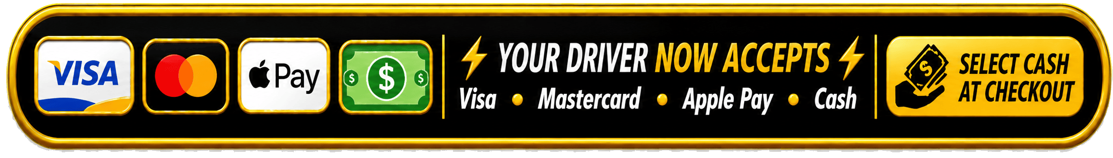 Driver now accepts CASH!