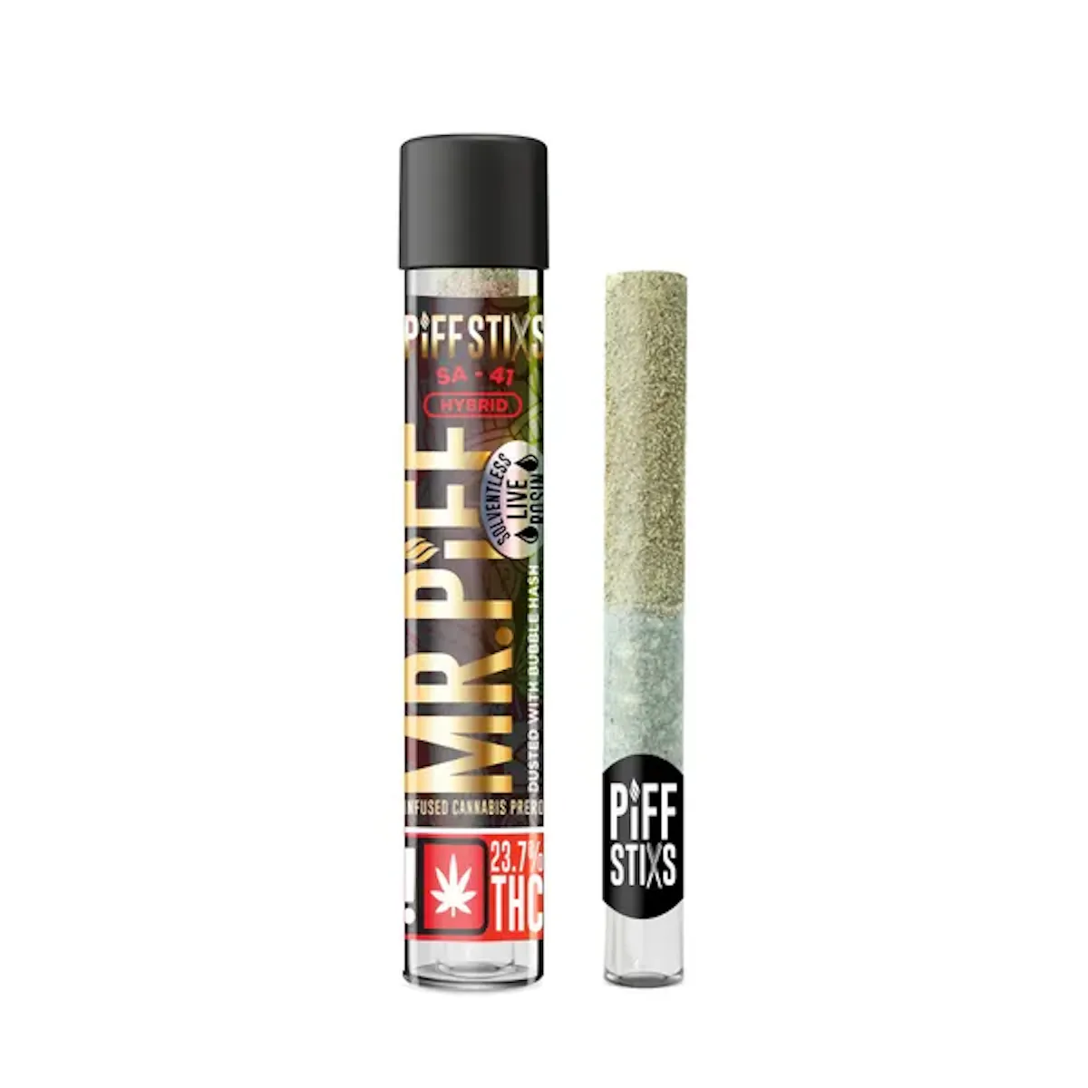 Piff Stixs 1.75g SA-41 Mr. Piff Solventless Live Rosin Dusted W/ Bubble ...