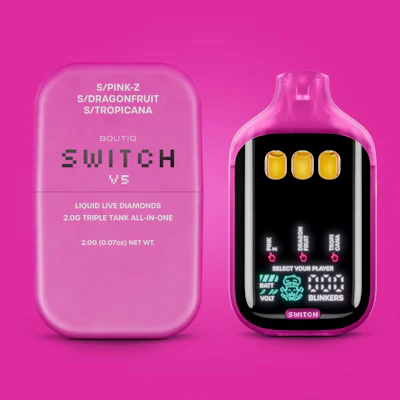 Boutiq - 2g Liquid Live Diamonds Disposable - Pink Z x Dragon Fruit x Tropicana - DISPOSABLES by Boutiq at King of Budz