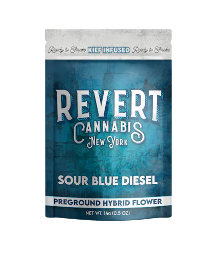 Sour Blue Diesel | Kief Infused Ground Flower | 14g-active