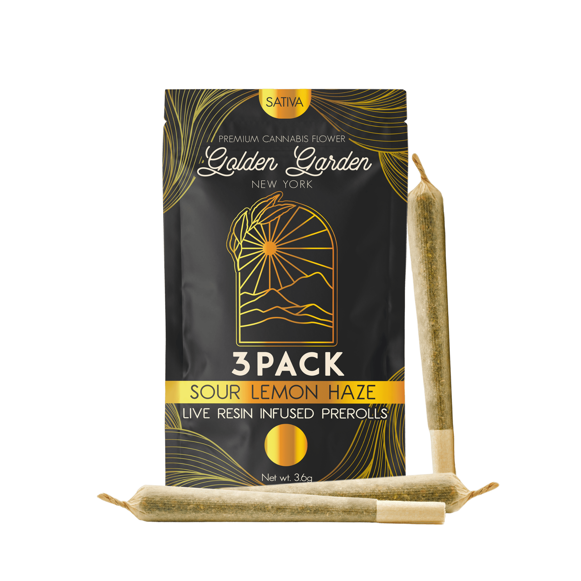 Golden Garden | Sour Lemon Haze | Infused | 3ct | 3.6g