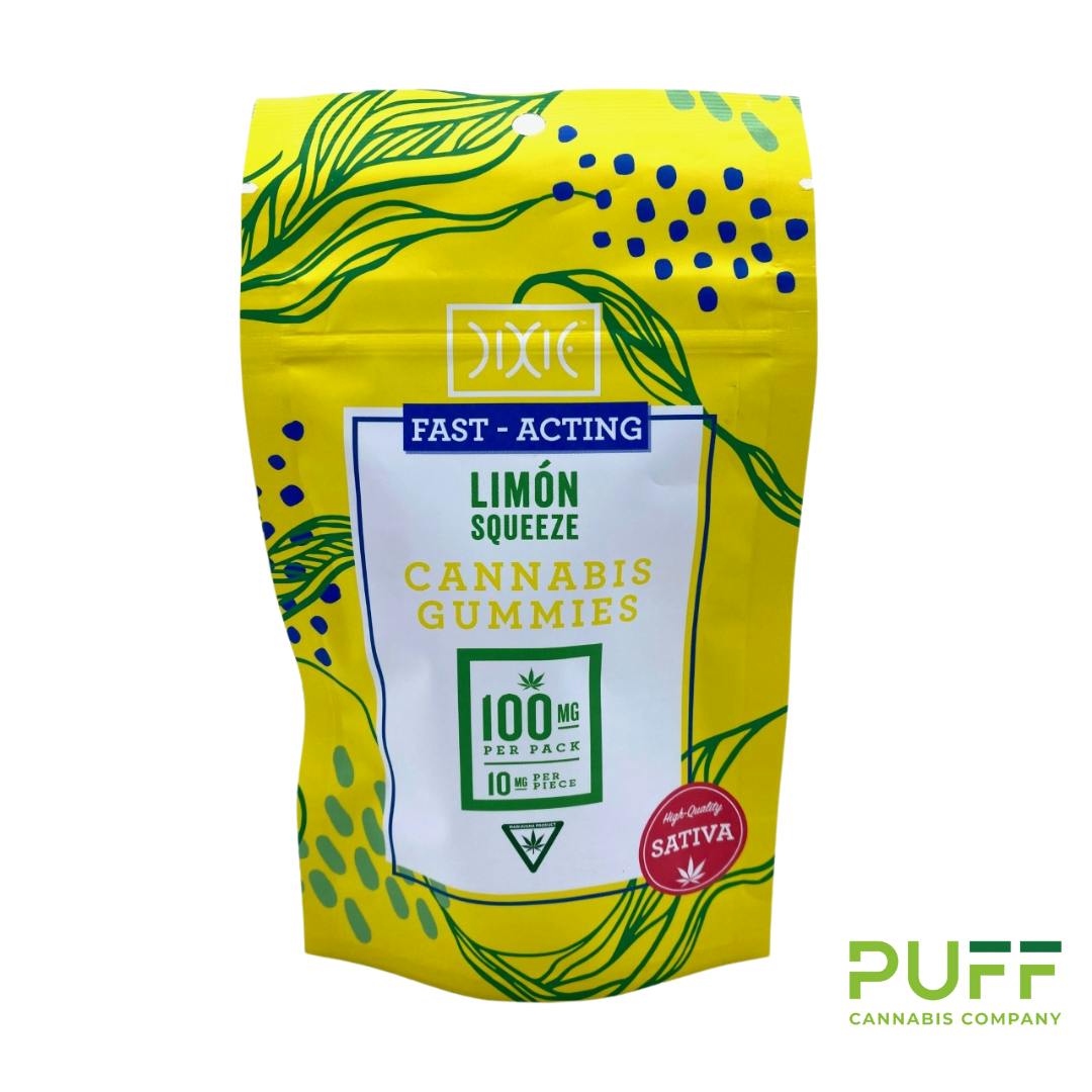 Dixie Dixie | 100mg Fast Acting Gummies | Lemon Lime - Puff Cannabis ...