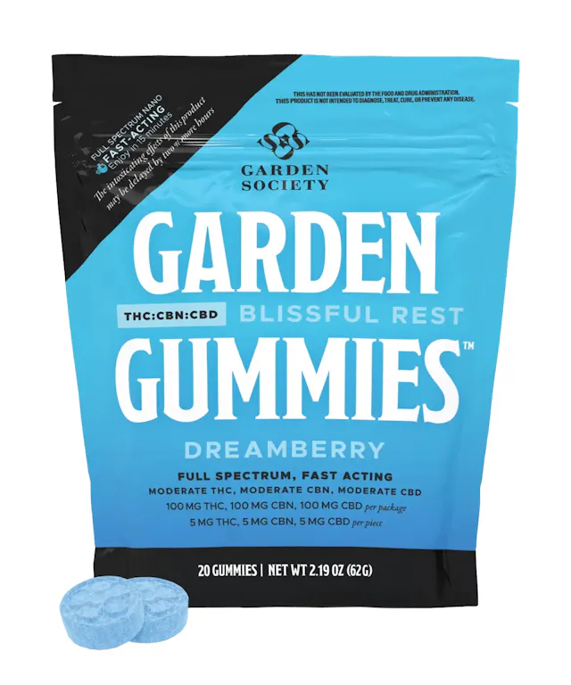 Garden Gummies Gummies Dreamberry (I) 1 THC : 1 CBN : 1 CBD 20pk/100mg (indica, 2.8g)