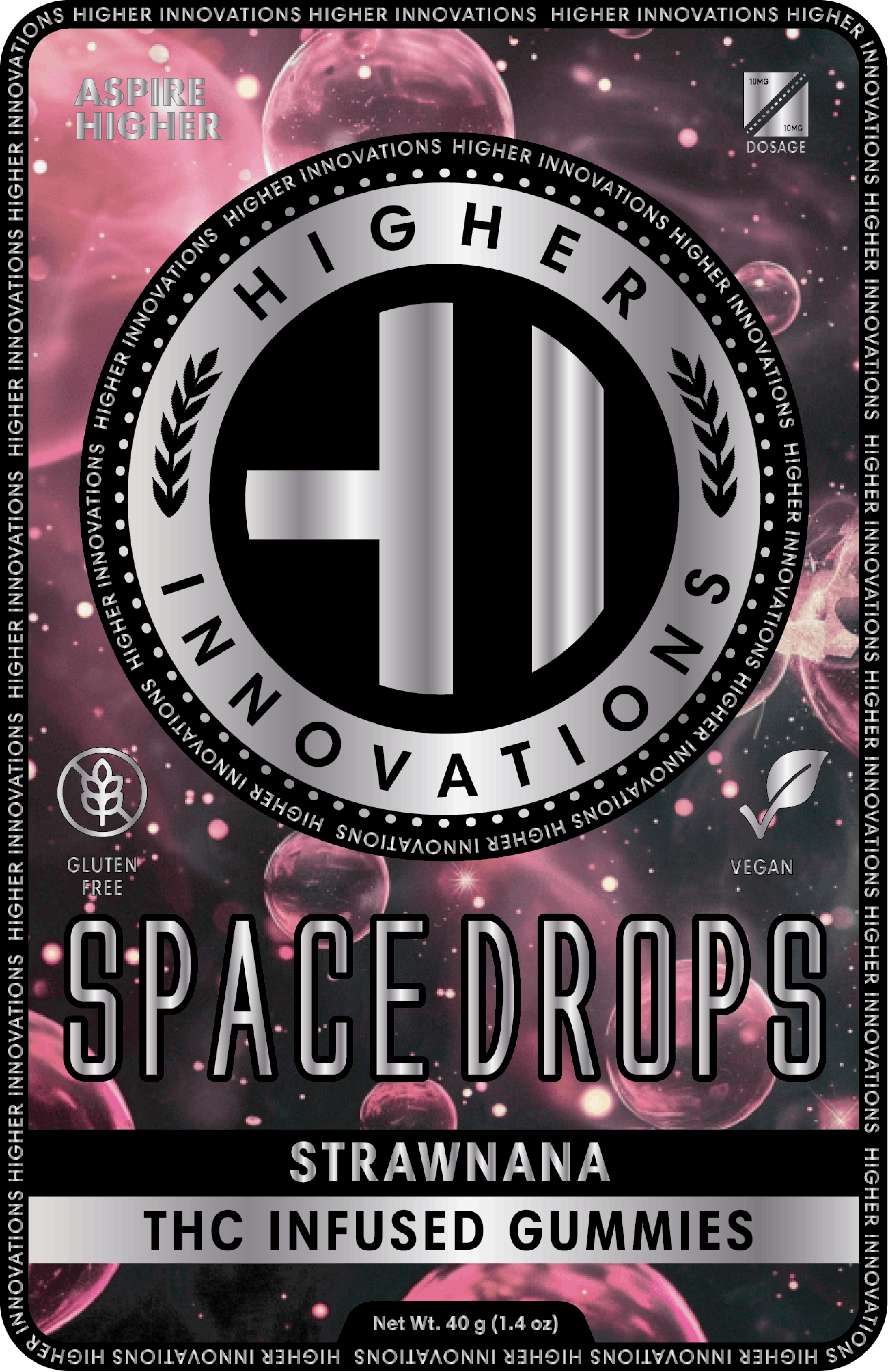 Product: Higher Innovation | Strawnana | Infused Space Drops | 200mg | Hybrid