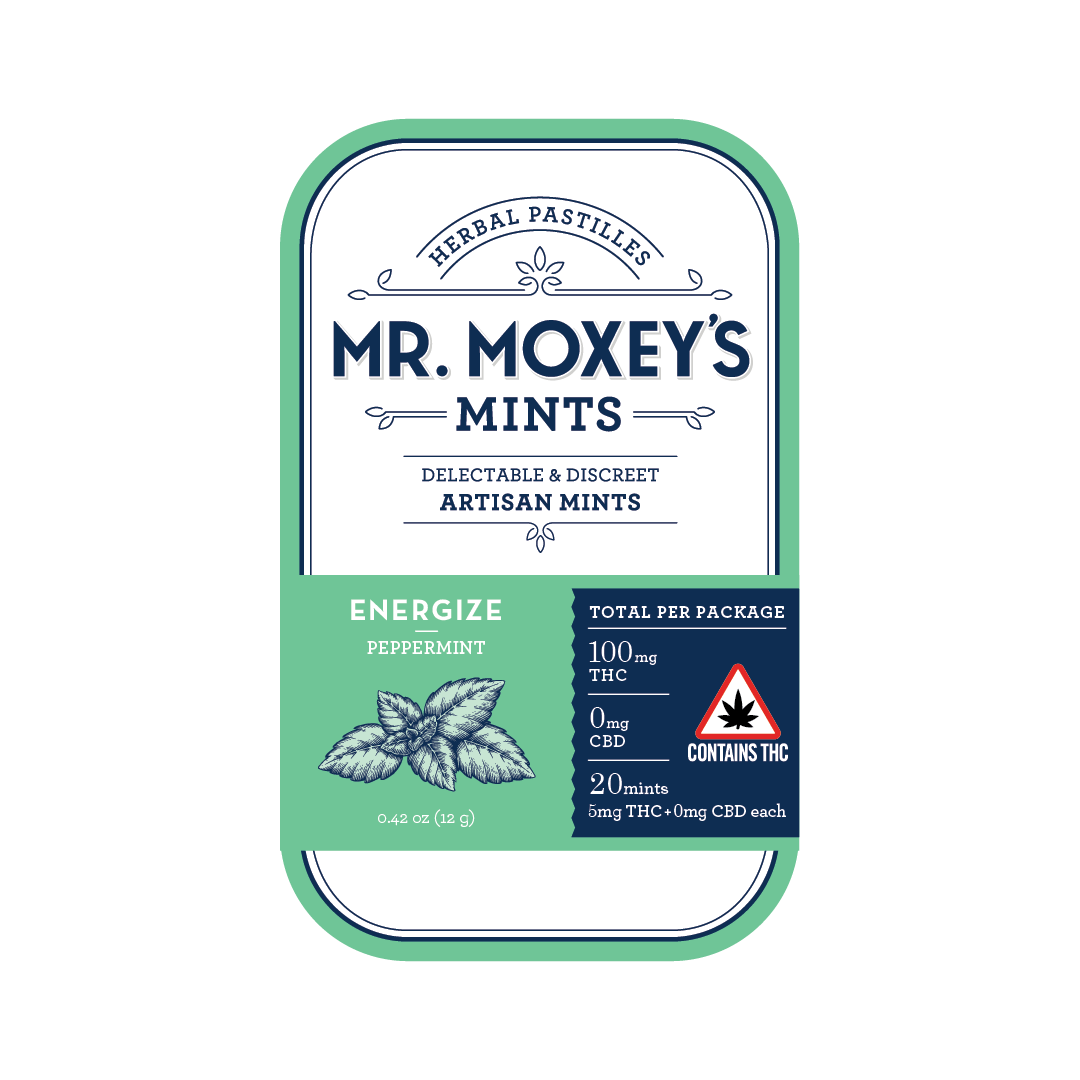 Mr. Moxey's Mints 100mg 20pk Energize Peppermint Bud's Goods