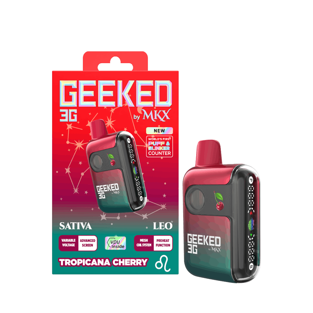 Geeked By MKX - 3g Disposable - Tropicana Cherry - Sativa