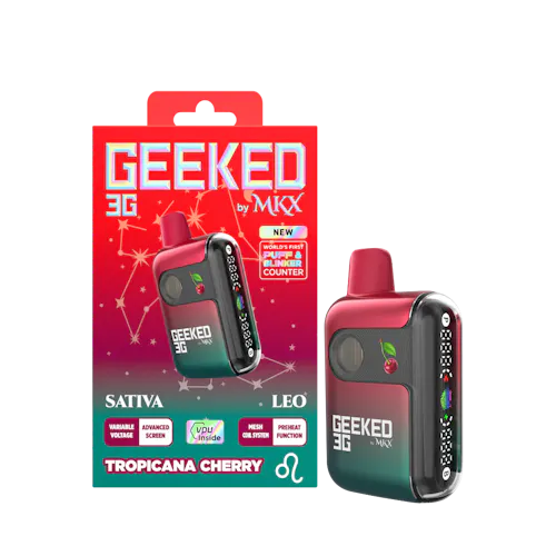 Geeked By MKX – 3g Disposable – Tropicana Cherry – Sativa-active