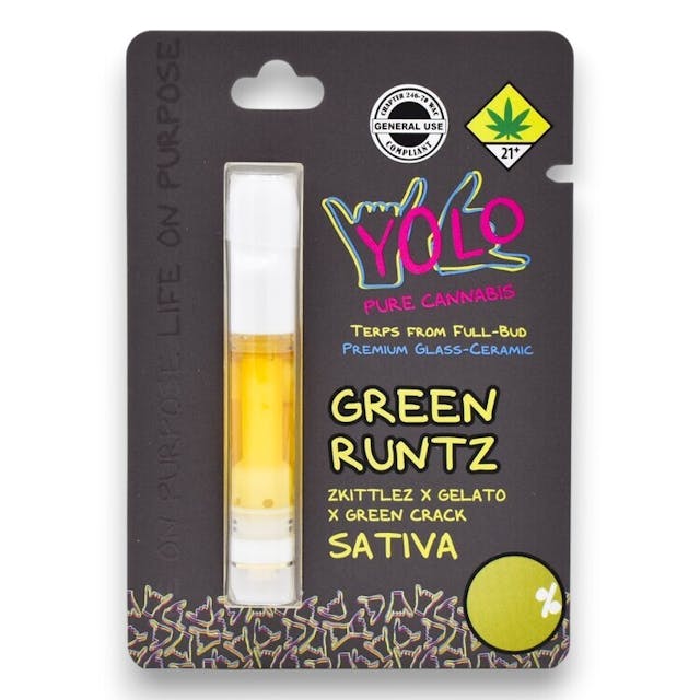 Yolo Vape Cartridge - Green Runtz - 1g